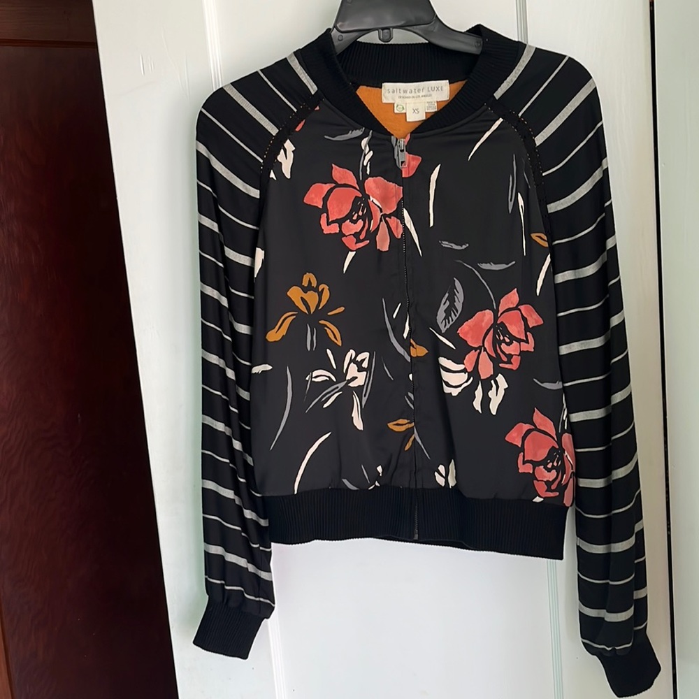Bomber style lightweight jacket by Saltwater Luxe